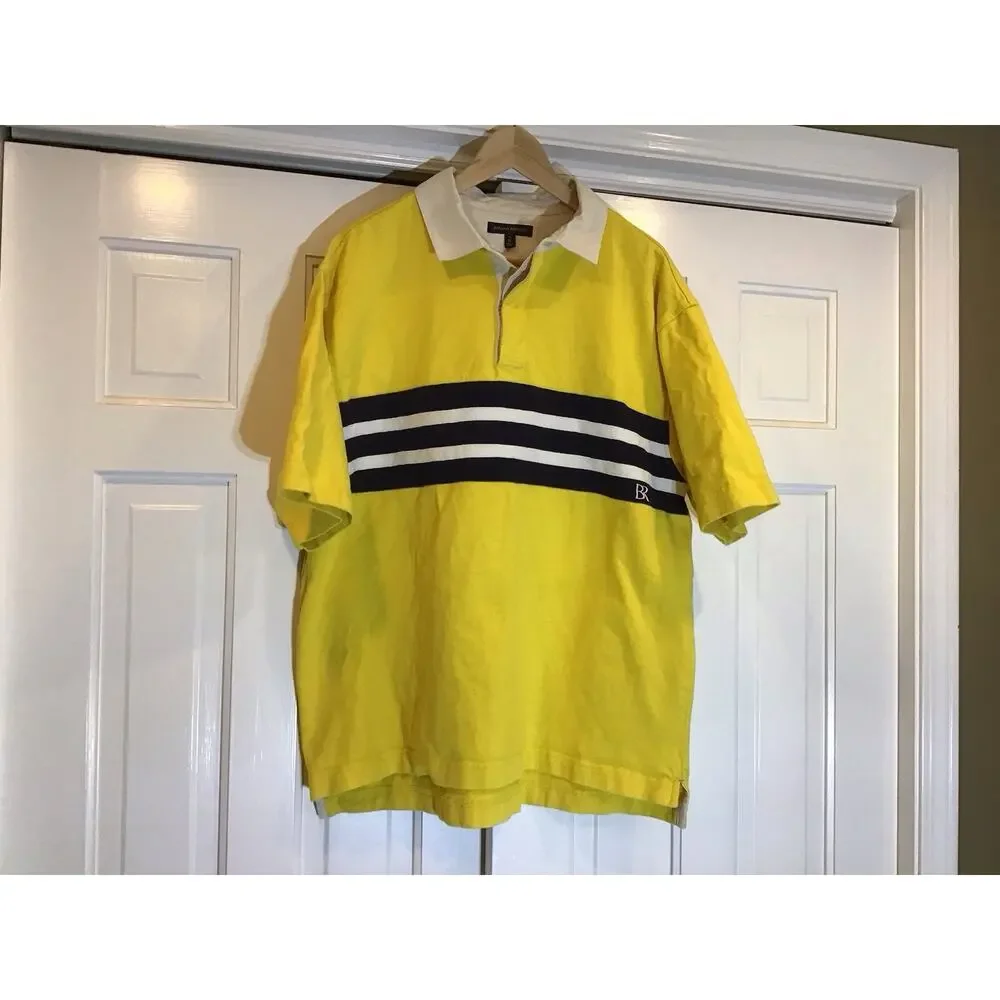 Banana Republic Rugby Y2K Polo Men XL Tall Retro Streetwear Preppy Frat Casual